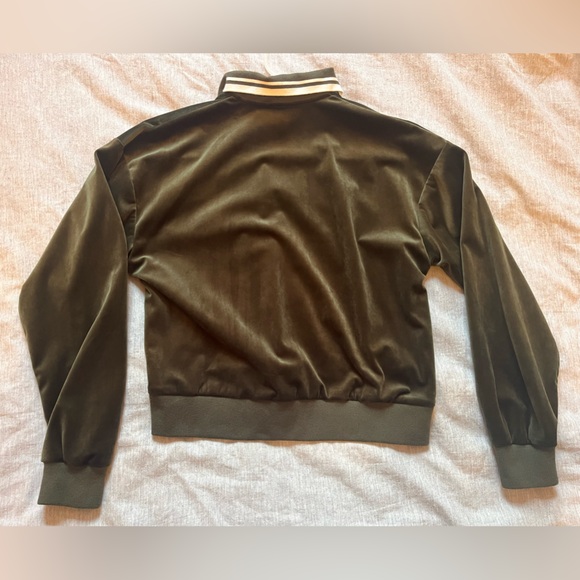 X-Girl Hunter Green Velour Quarter Zip - One Size - Picture 3 of 3